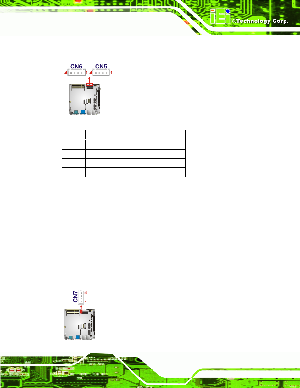 17 smbus connector, Figure 3-17: sata power connector locations, Table 3-18: sata power connector pinouts | See figure 3-17, See table 3-18 | IEI Integration KINO-HM551 User Manual | Page 43 / 151
