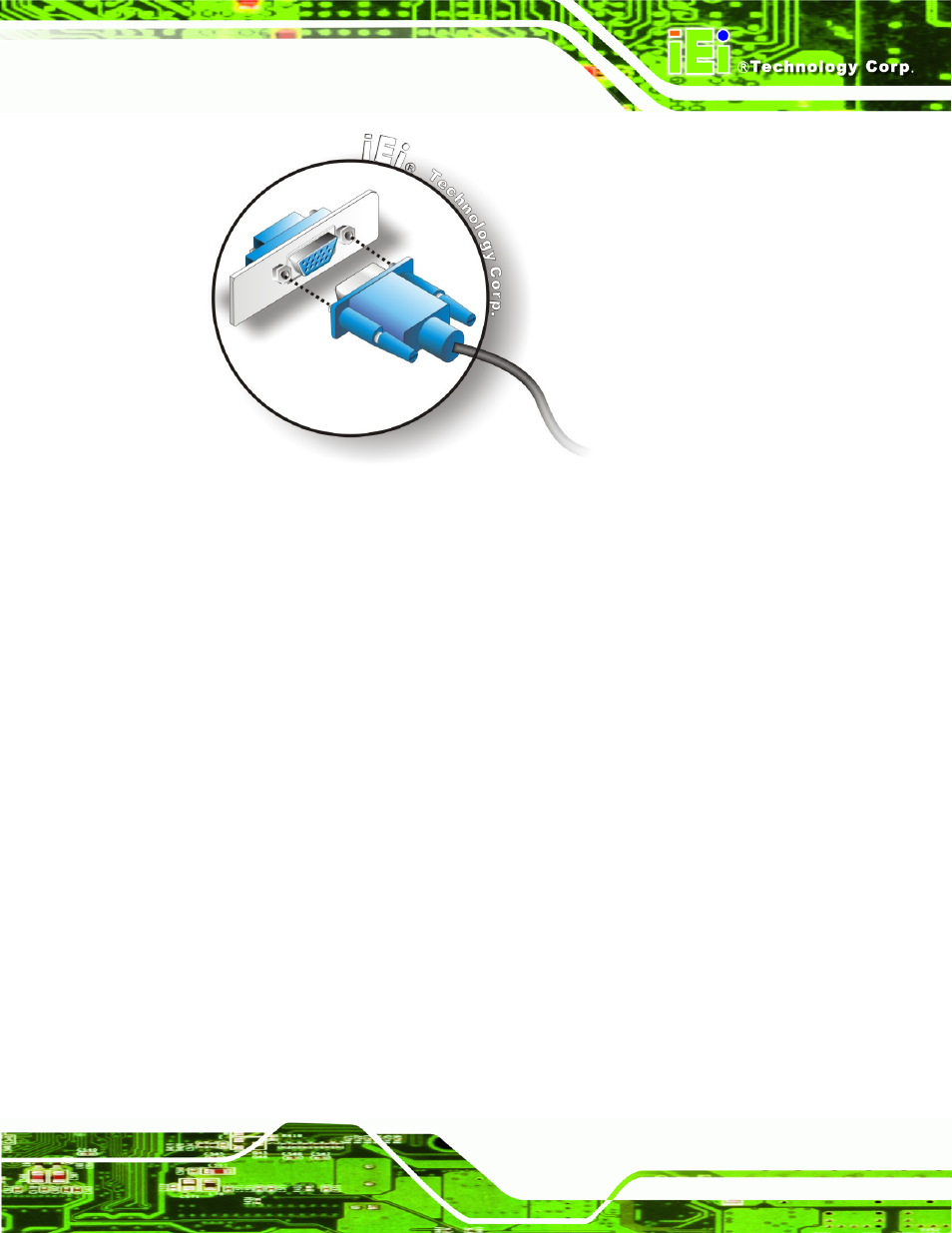 7 dvi display device connection, Figure 4-19: vga connector | IEI Integration KINO-HM551 User Manual | Page 77 / 151