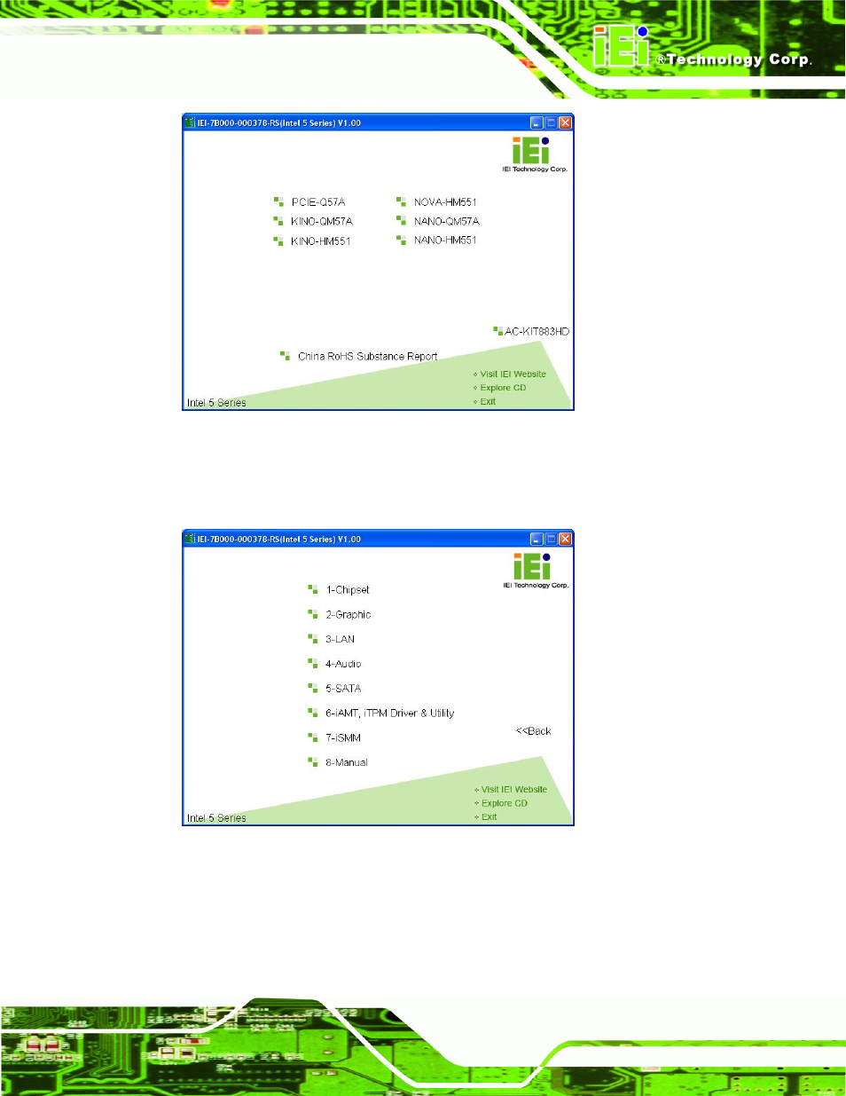 Figure 4-21: introduction screen, Figure 4-22: available drivers | IEI Integration KINO-HM551 User Manual | Page 79 / 151