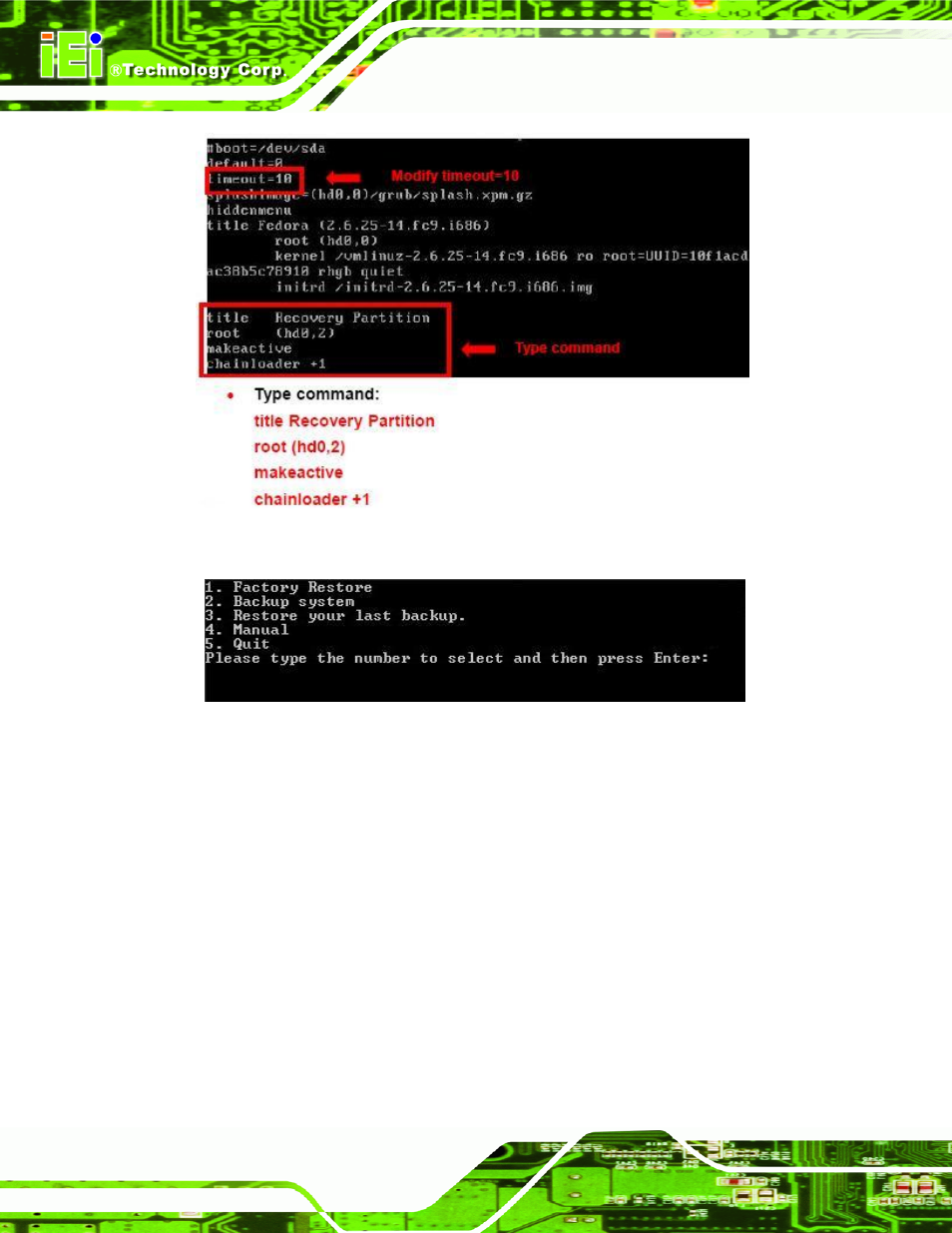 B.4 recovery tool functions, Ecovery, Unctions | Figure b-25: recovery tool menu | IEI Integration KINO-PVN-D4251_D5251 User Manual | Page 124 / 146