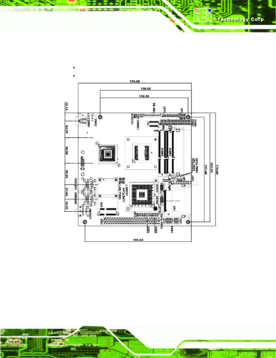 3 dimensions, Imensions, Figure 1-5: kino-pvn-d5251/d4251 dimensions (mm) | IEI Integration KINO-PVN-D4251_D5251 User Manual | Page 19 / 146