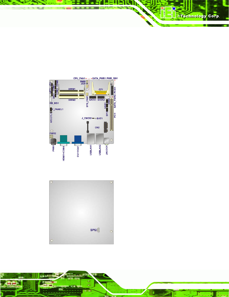 1 peripheral interface connectors, 1 kino-pvn-d5251/d4251 layout, Eripheral | Nterface, Onnectors | IEI Integration KINO-PVN-D4251_D5251 User Manual | Page 29 / 146
