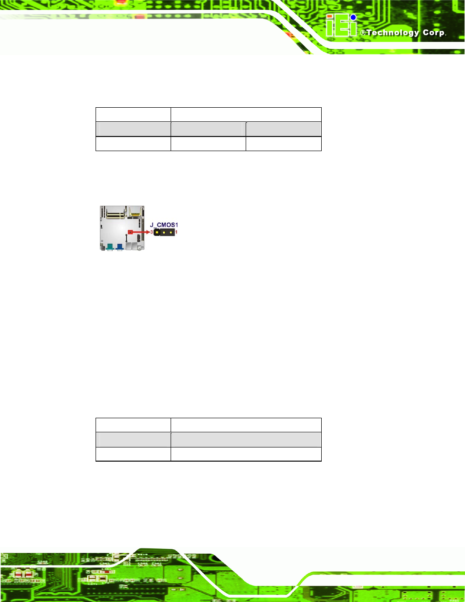 3 compactflash® card setup jumper, Figure 4-5: clear cmos jumper, Table 4-3: clear cmos jumper settings | IEI Integration KINO-PVN-D4251_D5251 User Manual | Page 59 / 146