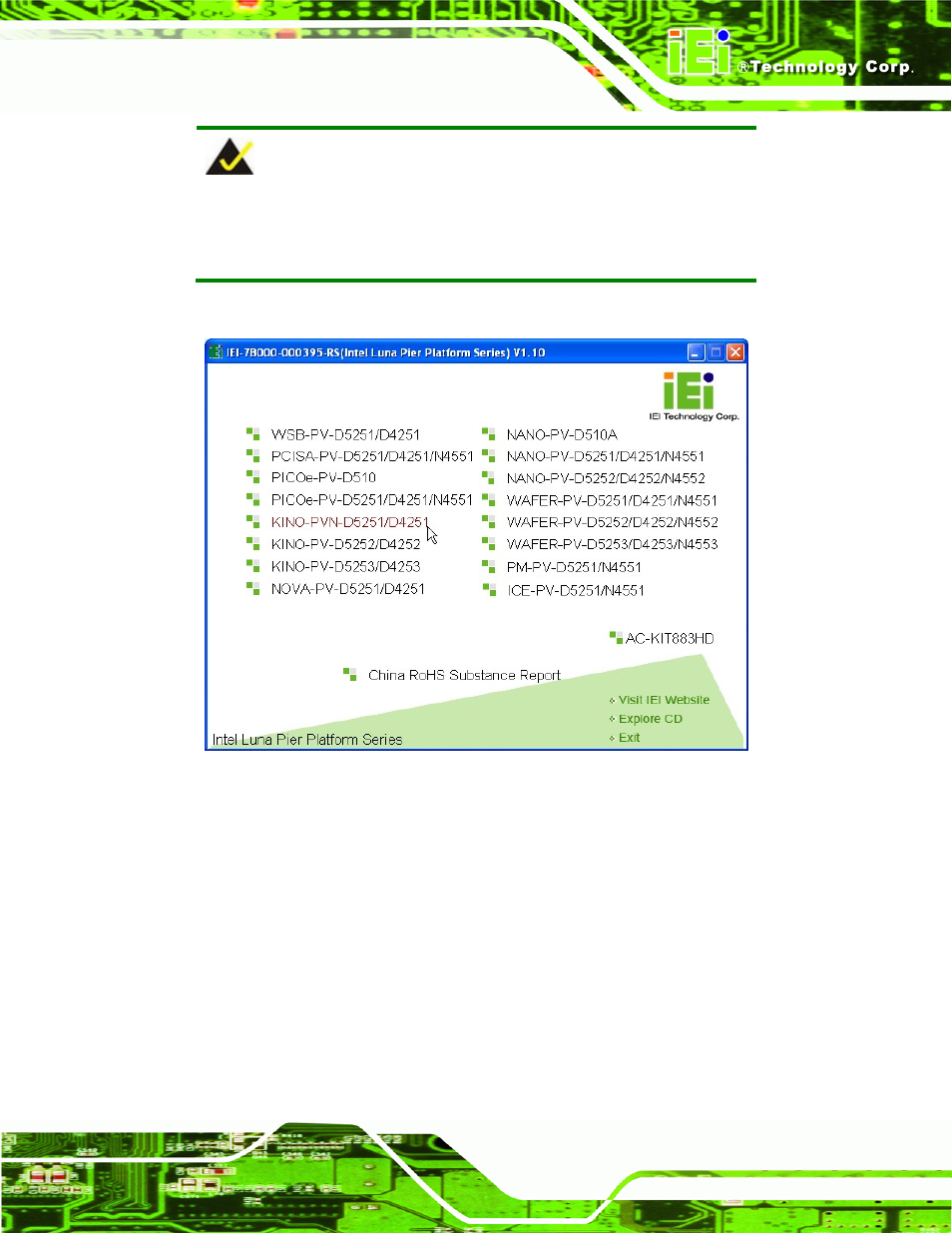 Figure 4-17: introduction screen | IEI Integration KINO-PVN-D4251_D5251 User Manual | Page 71 / 146