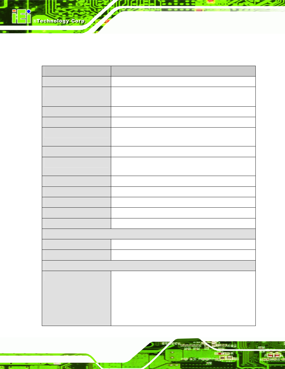 5 technical specifications | IEI Integration KINO-PV-D4252_D5252 User Manual | Page 20 / 163