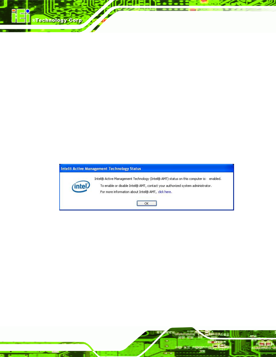 A.1 intel® amt setup procedure, A.2 intel® management engine bios extension, Ntel | Etup, Rocedure, Anagement, Ngine, Bios, Xtension, A.1 intel | IEI Integration KINO-QM670 v1.04 User Manual | Page 123 / 185
