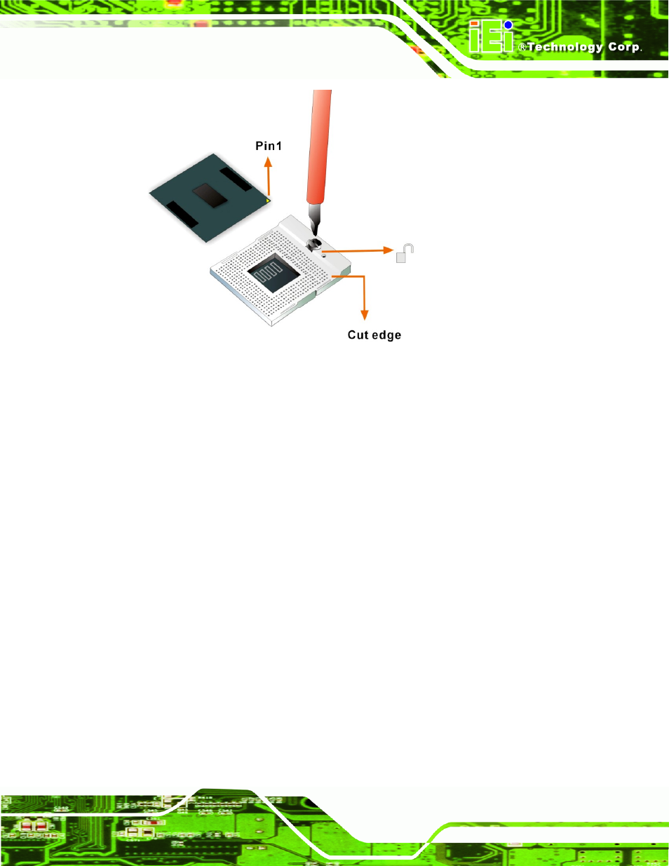 Figure 4-1: unlock cpu socket retention screw | IEI Integration KINO-QM670 v1.04 User Manual | Page 66 / 185