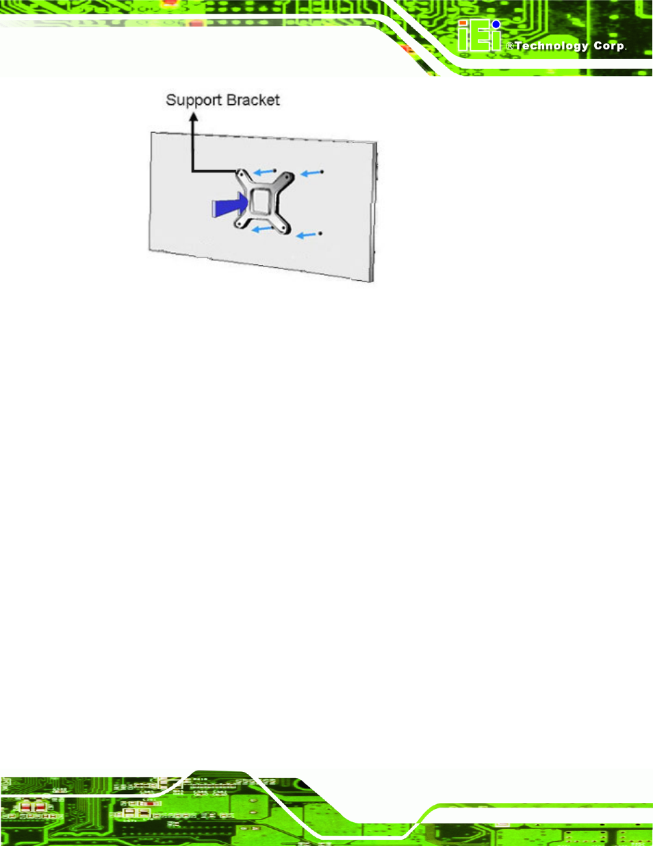 Figure 4-3: cooling kit support bracket | IEI Integration KINO-QM670 v1.04 User Manual | Page 68 / 185