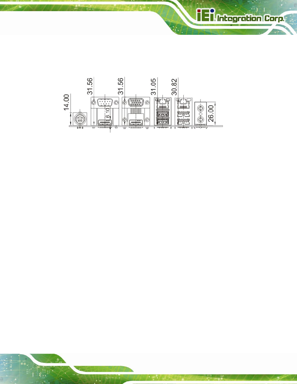 2 external interface panel dimensions | IEI Integration KINO-QM670 v2.01 User Manual | Page 20 / 186