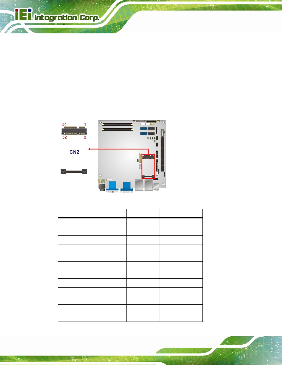 12 pcie mini card slot, Figure 3-13: pcie mini card slot location | IEI Integration KINO-QM670 v2.01 User Manual | Page 43 / 186