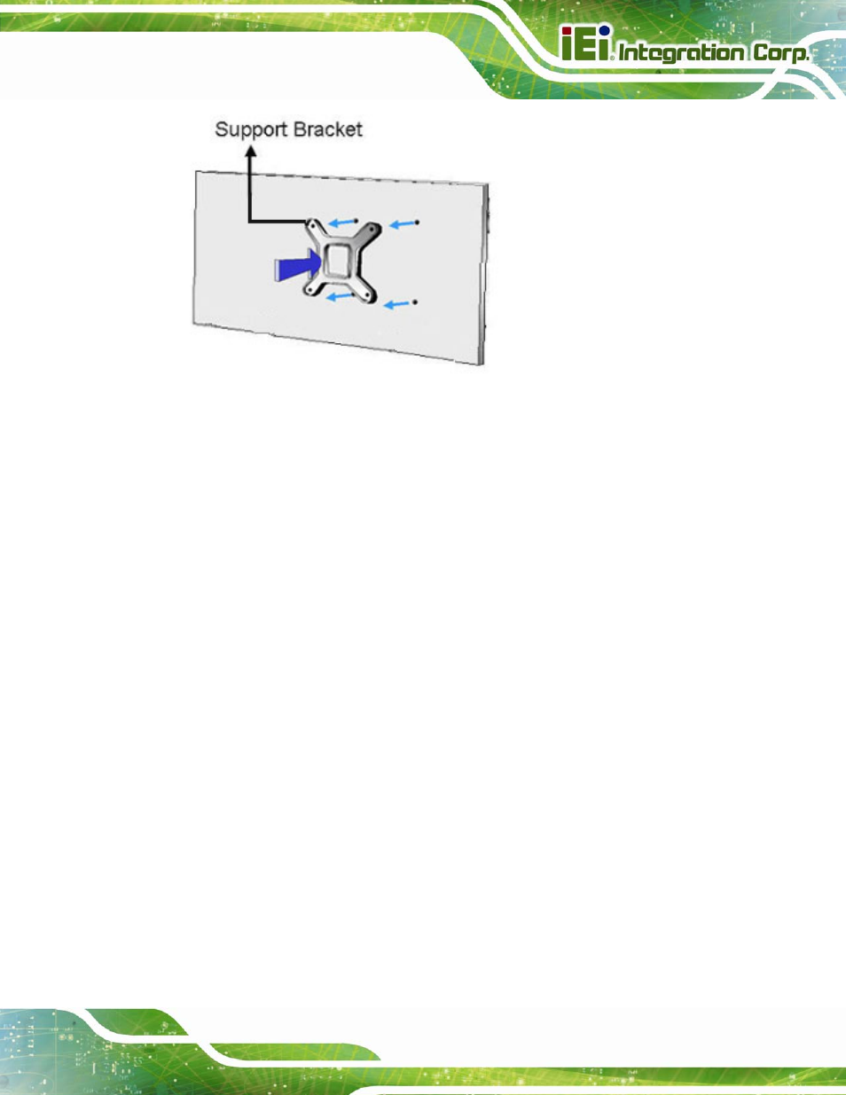 Figure 4-3: cooling kit support bracket | IEI Integration KINO-QM670 v2.01 User Manual | Page 68 / 186