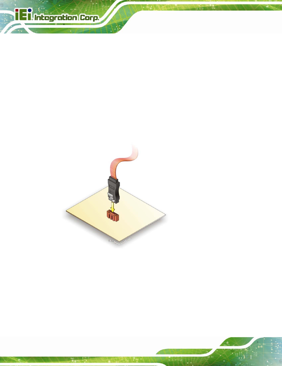 1 sata drive connection, Figure 4-13: sata drive cable connection | IEI Integration KINO-QM670 v2.01 User Manual | Page 79 / 186