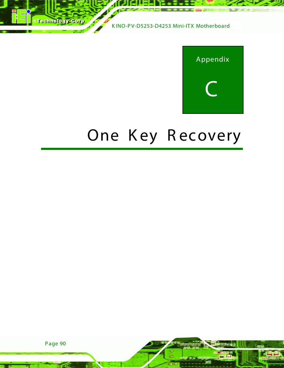 C one key recovery, Cone k ey r ecovery | IEI Integration KINO-PV-D4253_D5253 User Manual | Page 102 / 139