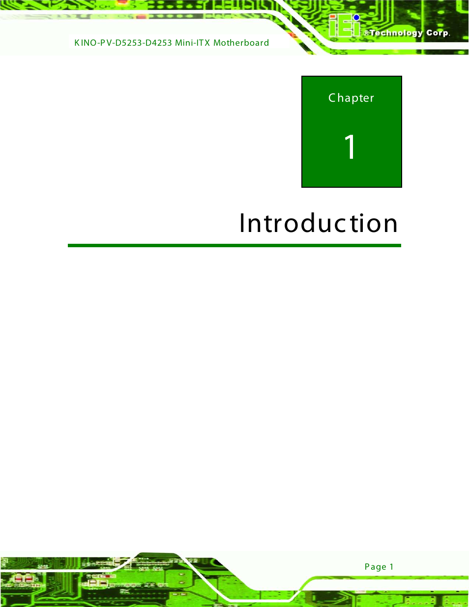 1 introduction, 1introduction | IEI Integration KINO-PV-D4253_D5253 User Manual | Page 13 / 139
