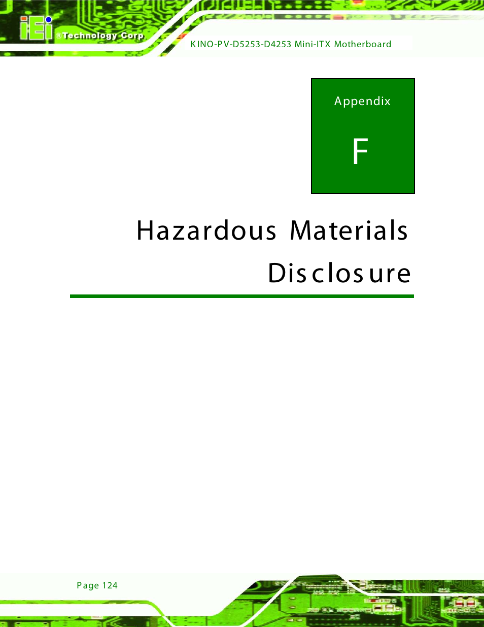 F hazardous materials disclosure, Fhazardous materials dis clos ure | IEI Integration KINO-PV-D4253_D5253 User Manual | Page 136 / 139