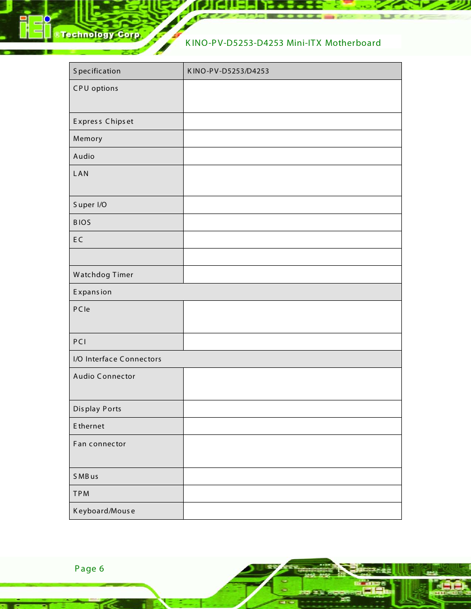IEI Integration KINO-PV-D4253_D5253 User Manual | Page 18 / 139
