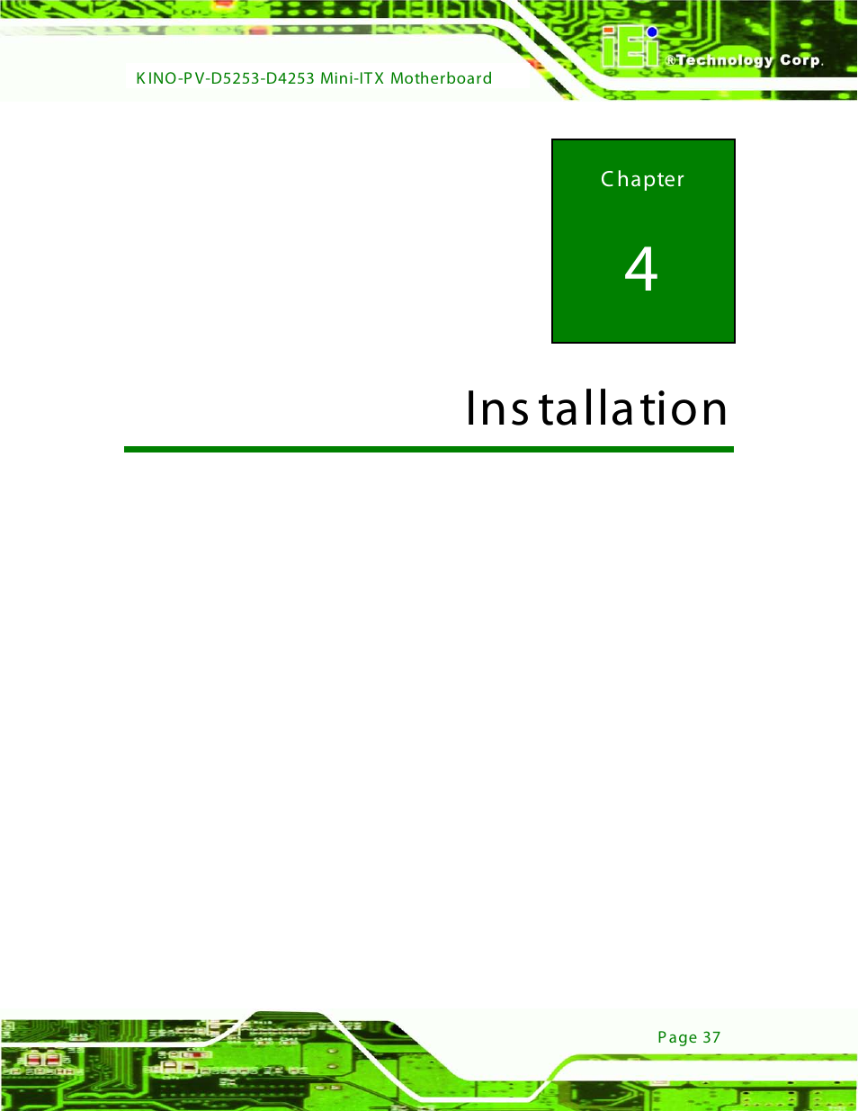 4 installation, 4ins tallation | IEI Integration KINO-PV-D4253_D5253 User Manual | Page 49 / 139