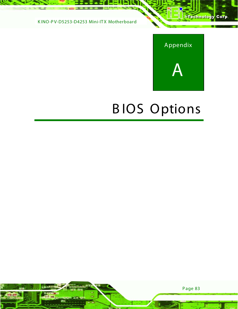 A bios options, Ab ios options | IEI Integration KINO-PV-D4253_D5253 User Manual | Page 95 / 139
