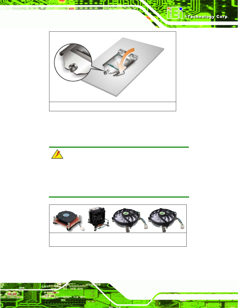 2 cooling kit installation, Figure 4-4: close the socket lga1155 | IEI Integration KINO-DH610 User Manual | Page 57 / 162