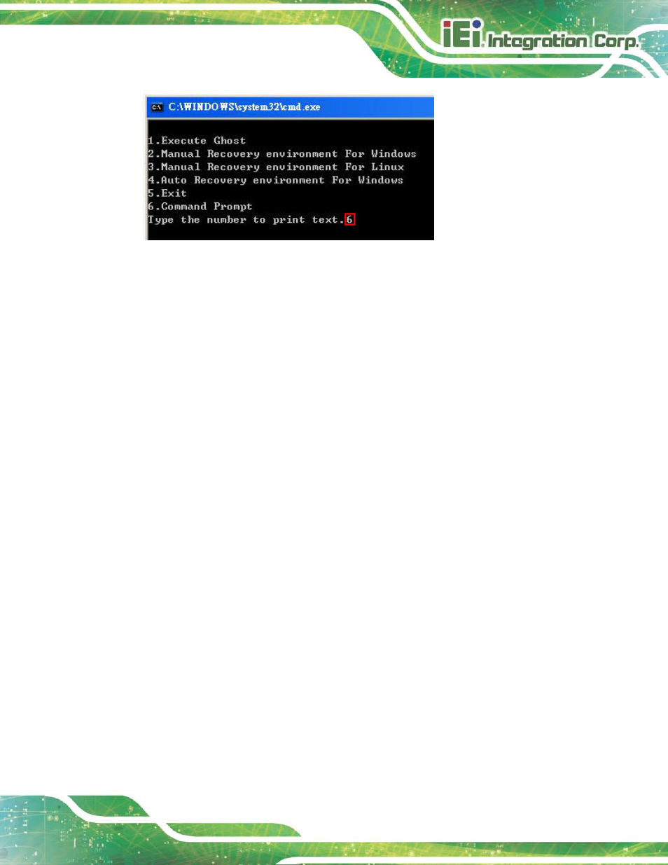 Figure b-4: command prompt | IEI Integration KINO-DH810 User Manual | Page 121 / 166
