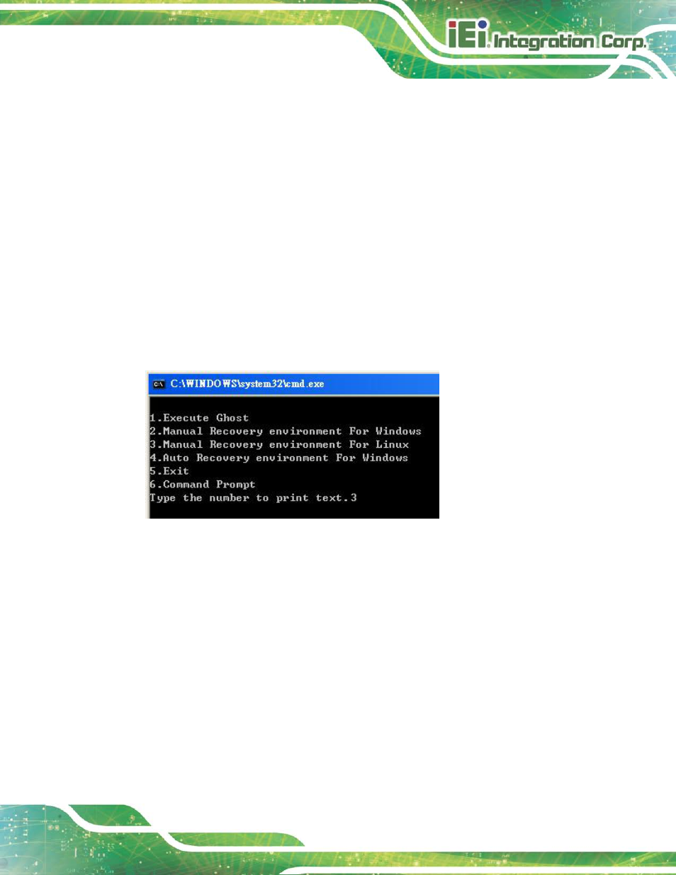 Figure b-30: manual recovery environment for linux | IEI Integration KINO-DH810 User Manual | Page 137 / 166