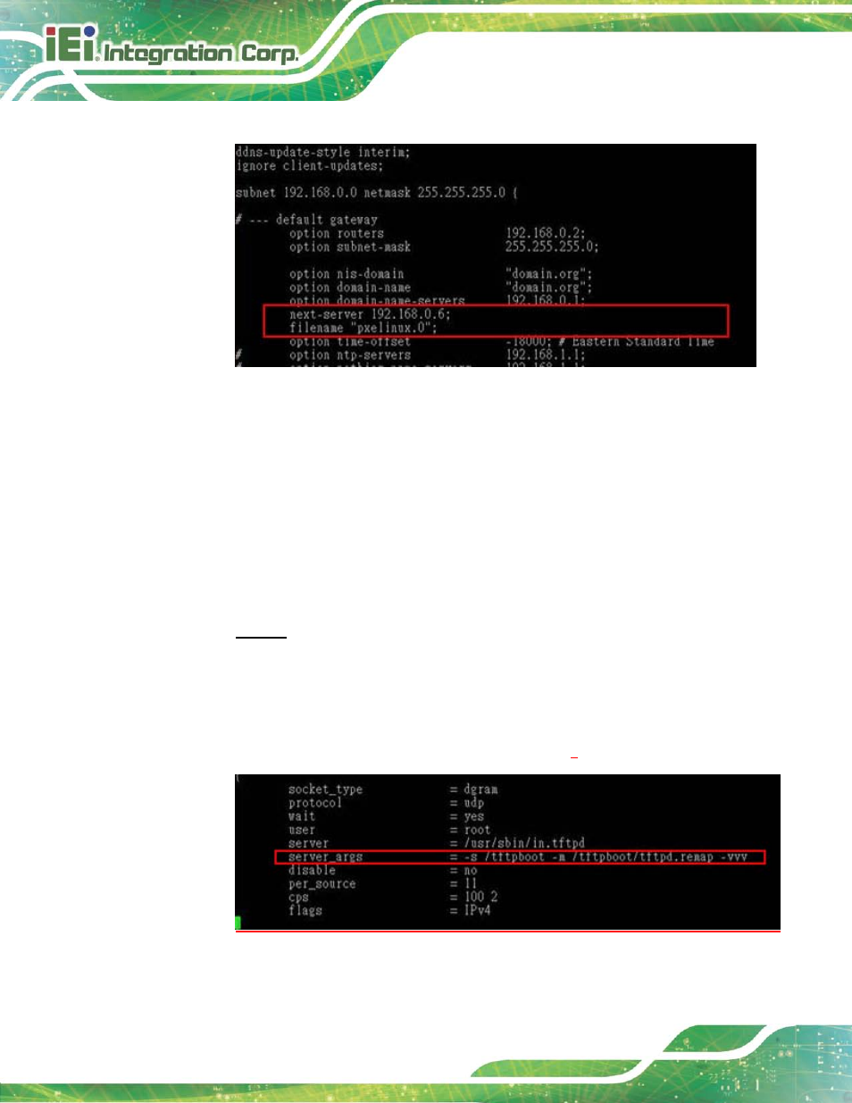 B.6.2 configure tftp settings | IEI Integration KINO-DH810 User Manual | Page 146 / 166
