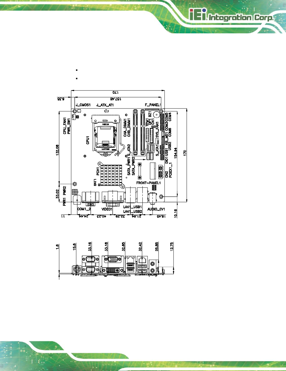 4 dimensions, Imensions, Figure 1-3: kino-dh810 dimensions (mm) | IEI Integration KINO-DH810 User Manual | Page 17 / 166