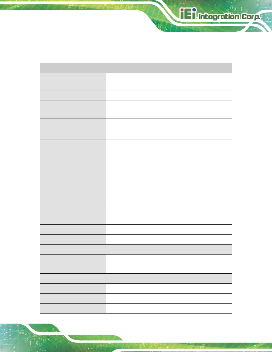 6 technical specifications, Echnical, Pecifications | IEI Integration KINO-DH810 User Manual | Page 19 / 166