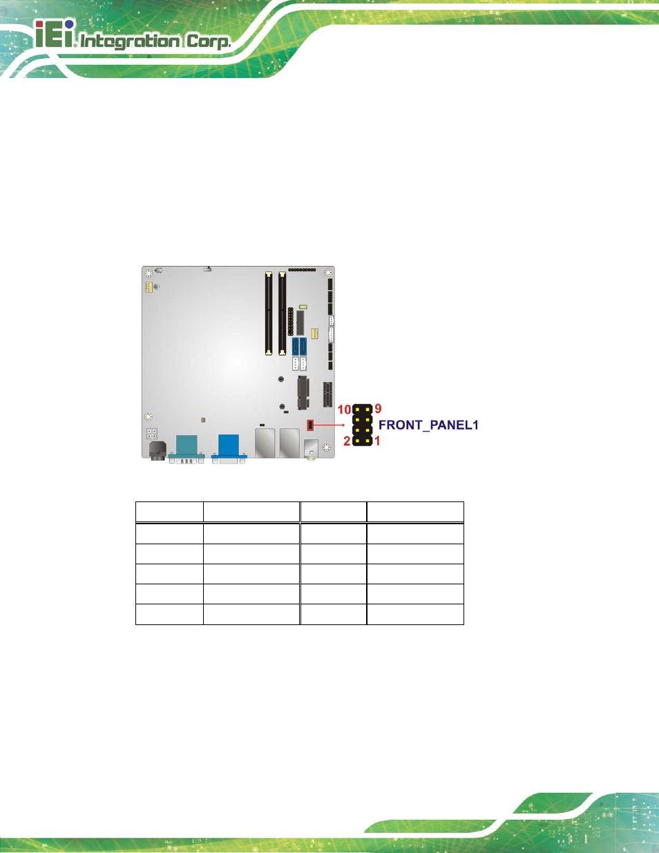 10 front audio connector, 11 front panel connector, Figure 3-11: front audio connector location | Table 3-11: front audio connector pinouts | IEI Integration KINO-DH810 User Manual | Page 38 / 166