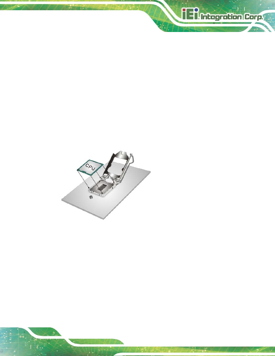 Figure 4-3: insert the socket lga1150 cpu | IEI Integration KINO-DH810 User Manual | Page 61 / 166