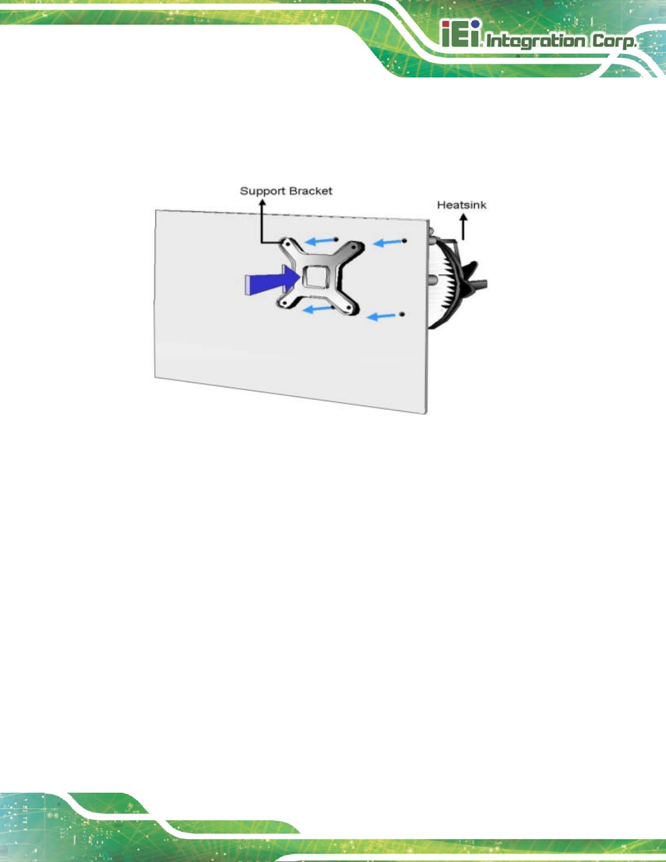 3 so-dimm installation, Figure 4-5: cooling kit support bracket | IEI Integration KINO-DH810 User Manual | Page 63 / 166