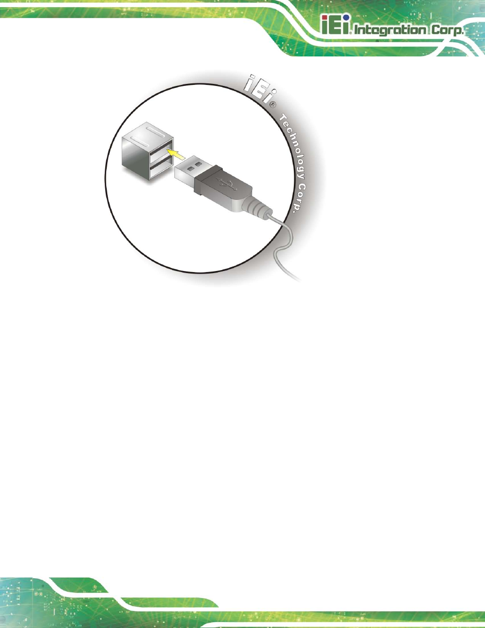 6 vga monitor connection, Figure 4-12: usb connector | IEI Integration KINO-DH810 User Manual | Page 71 / 166