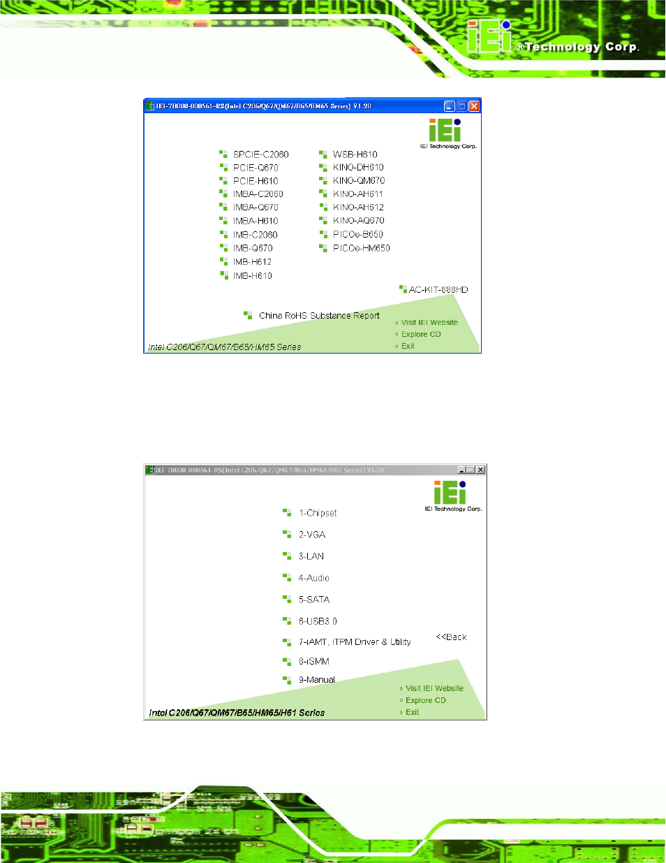 Figure 6-1: introduction screen, Figure 6-2: available drivers | IEI Integration KINO-AQ670 User Manual | Page 115 / 197