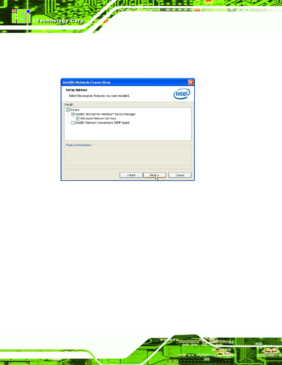 Figure 6-16: lan driver setup options | IEI Integration KINO-AQ670 User Manual | Page 124 / 197