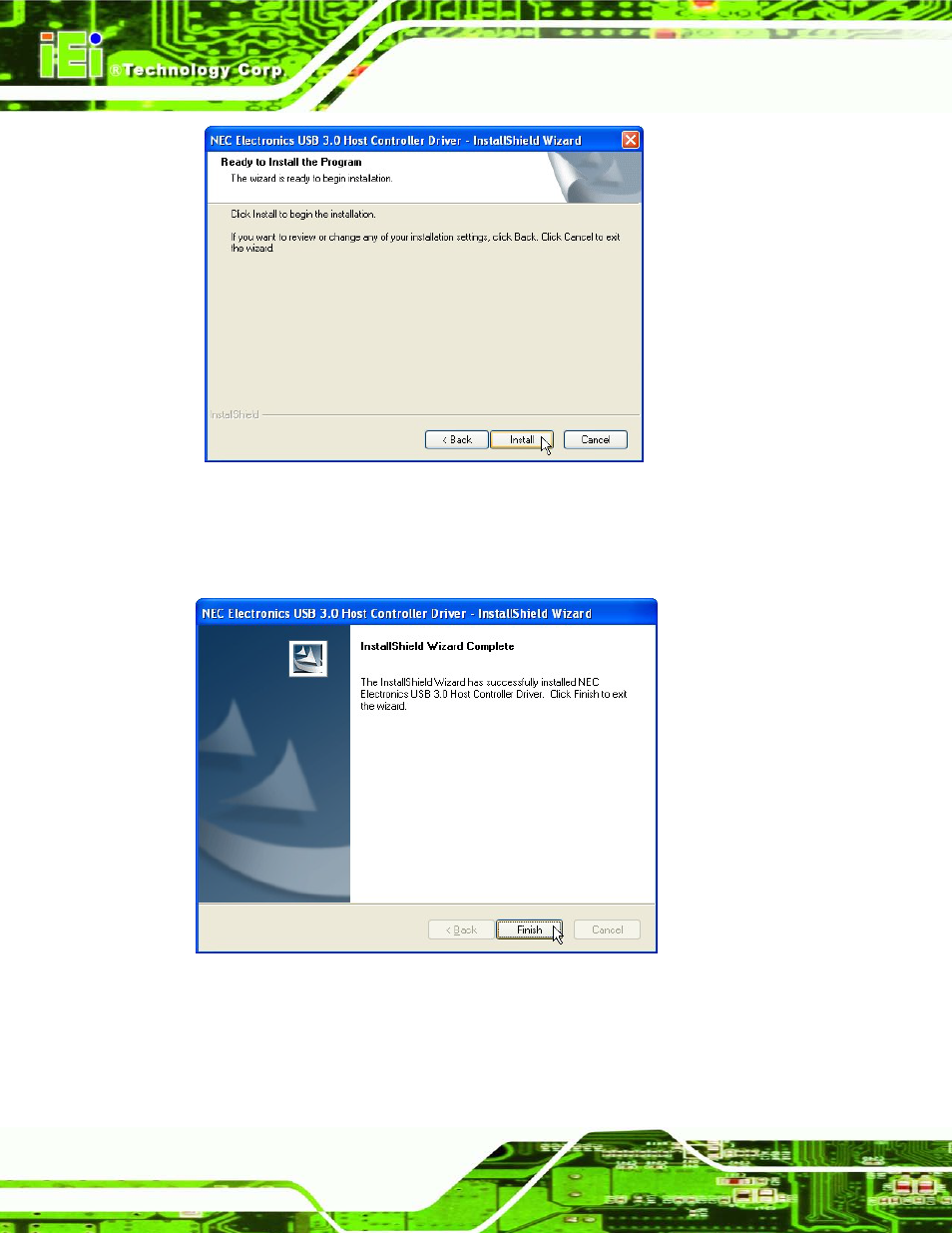 Figure 6-26: usb 3.0 driver installation, Figure 6-27: usb 3.0 driver update complete | IEI Integration KINO-AQ670 User Manual | Page 130 / 197