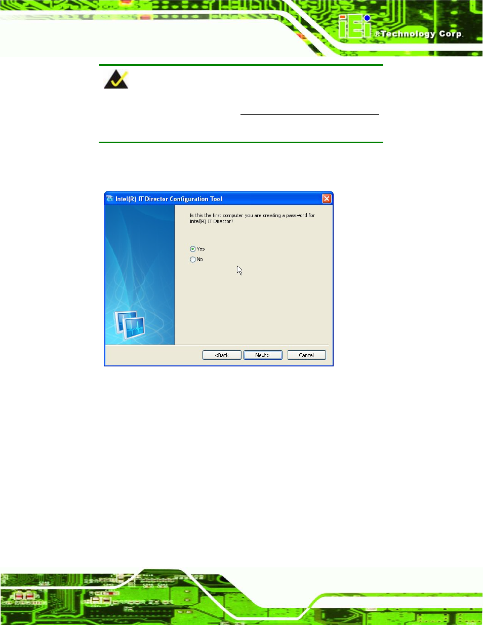 Figure 6-38: it director – creating password | IEI Integration KINO-AQ670 User Manual | Page 139 / 197