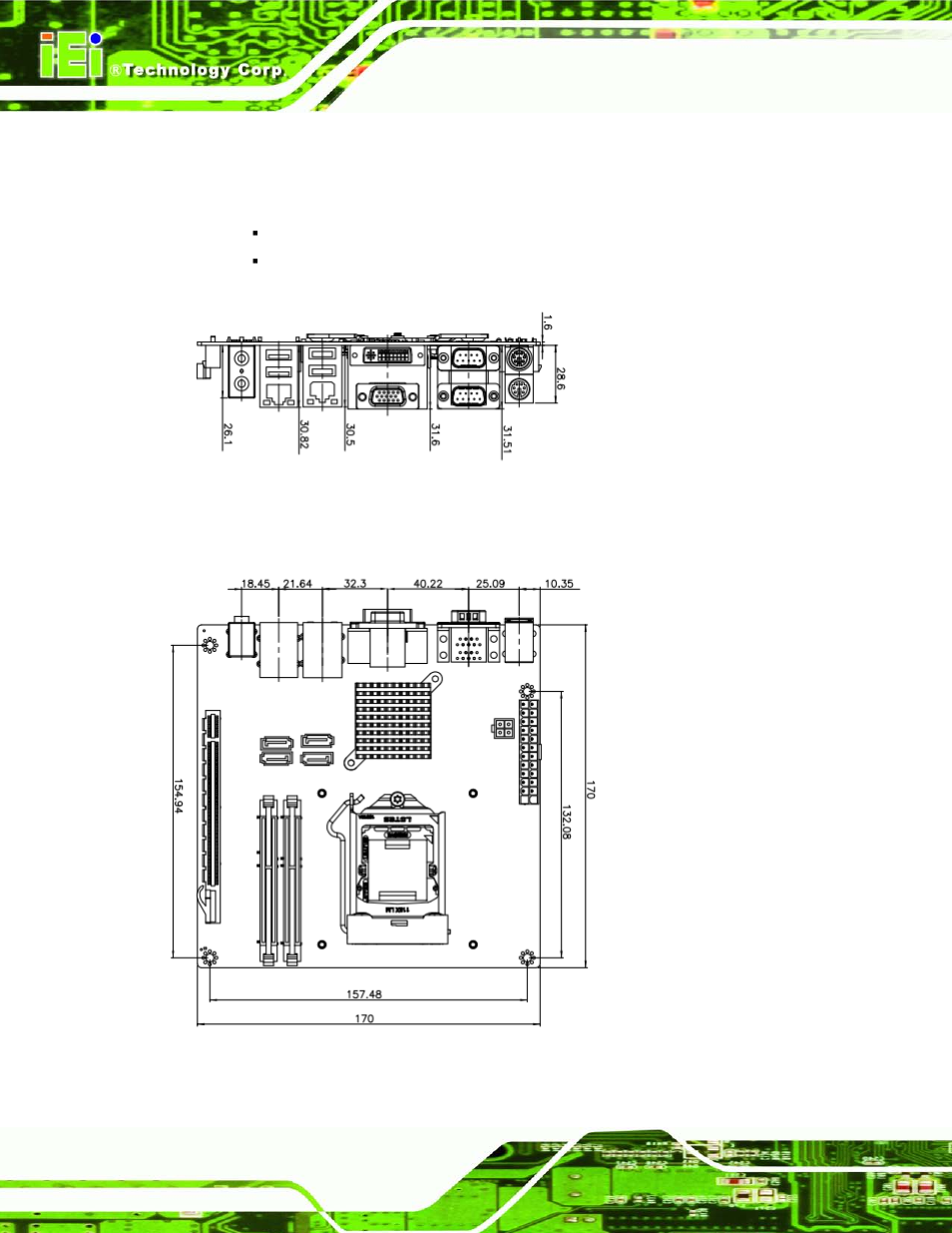 3 dimensions, Imensions, Figure 1-3: kino-aq670 dimensions (mm) | IEI Integration KINO-AQ670 User Manual | Page 18 / 197