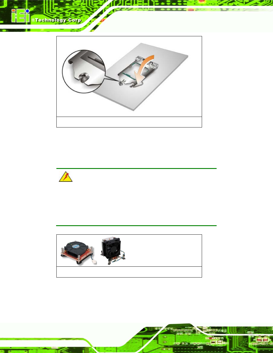 2 cooling kit installation, Figure 4-4: close the socket lga1155 | IEI Integration KINO-AQ670 User Manual | Page 58 / 197