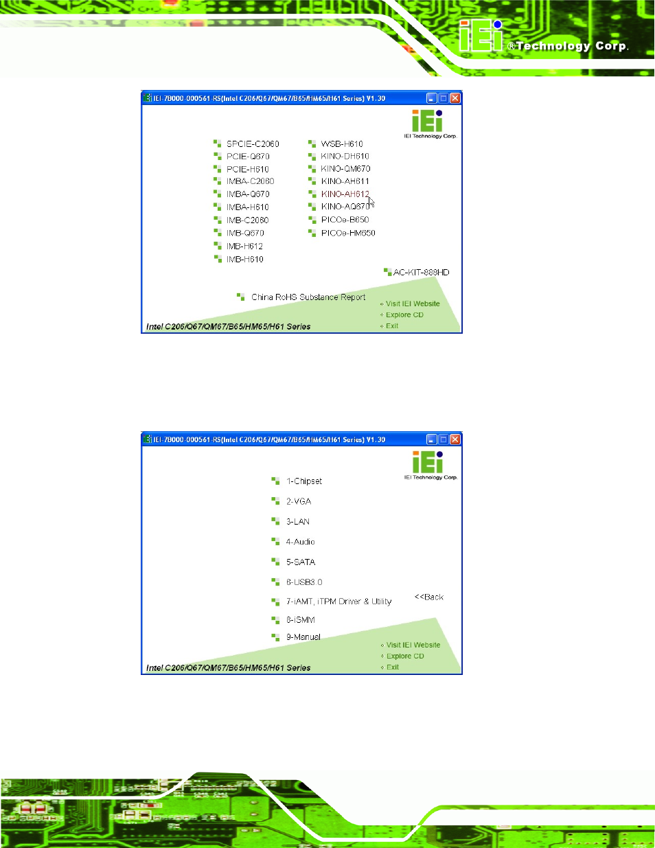 Figure 6-1: introduction screen, Figure 6-2: available drivers | IEI Integration KINO-AH612 User Manual | Page 108 / 165