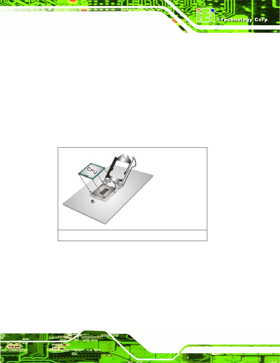 Figure 4-3: insert the socket lga1155 cpu | IEI Integration KINO-AH612 User Manual | Page 54 / 165