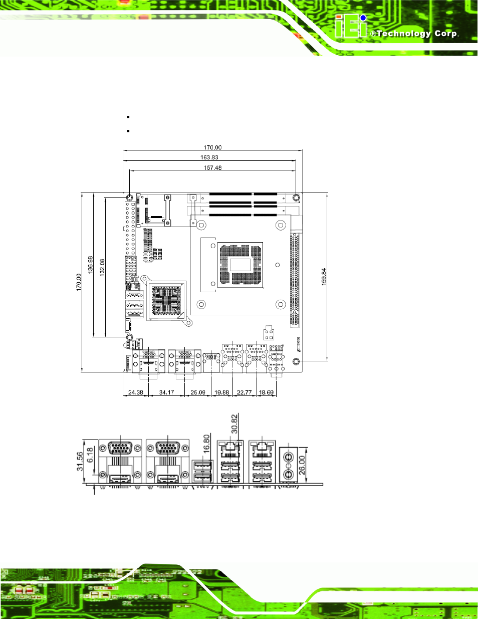 3 dimensions, Imensions, Figure 1-4: kino-ah611 dimensions (mm) | IEI Integration KINO-AH611 User Manual | Page 17 / 165