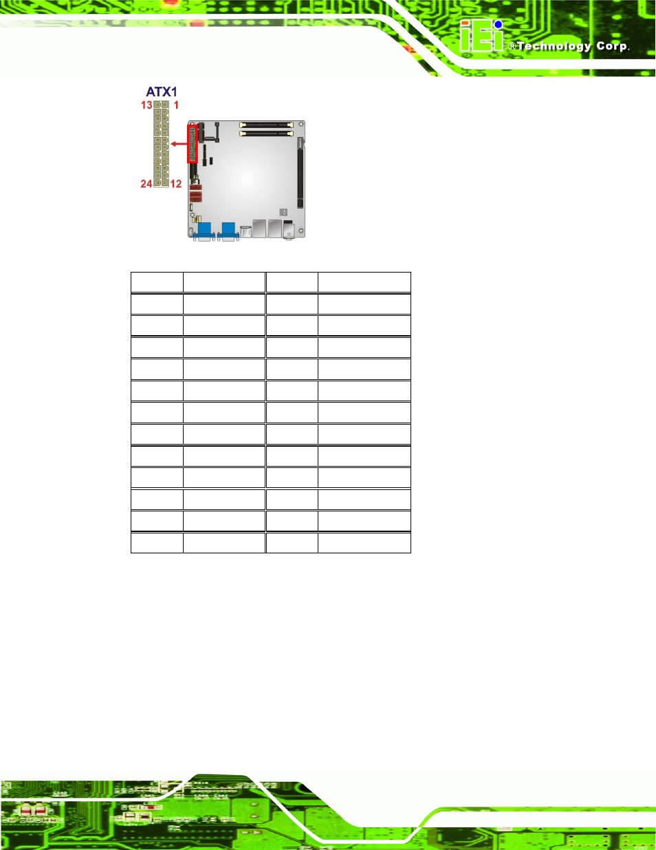2 audio connector, Figure 3-3: atx power supply connector location, Table 3-3: atx power supply connector pinouts | IEI Integration KINO-AH611 User Manual | Page 31 / 165