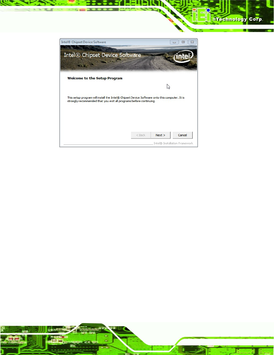 Figure 6-4: chipset driver welcome screen, Figure | IEI Integration KINO-CVR-D25502_N26002 User Manual | Page 99 / 167