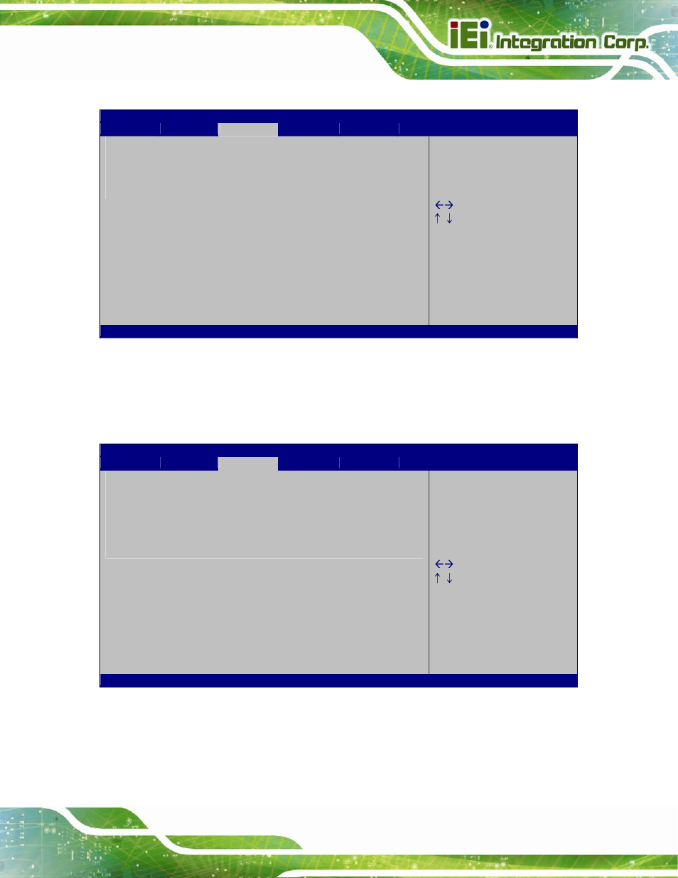 1 host bridge, Bios menu 14: chipset, Bios menu 15: host bridge configuration | IEI Integration KINO-CV-D25501_N26001 User Manual | Page 107 / 167
