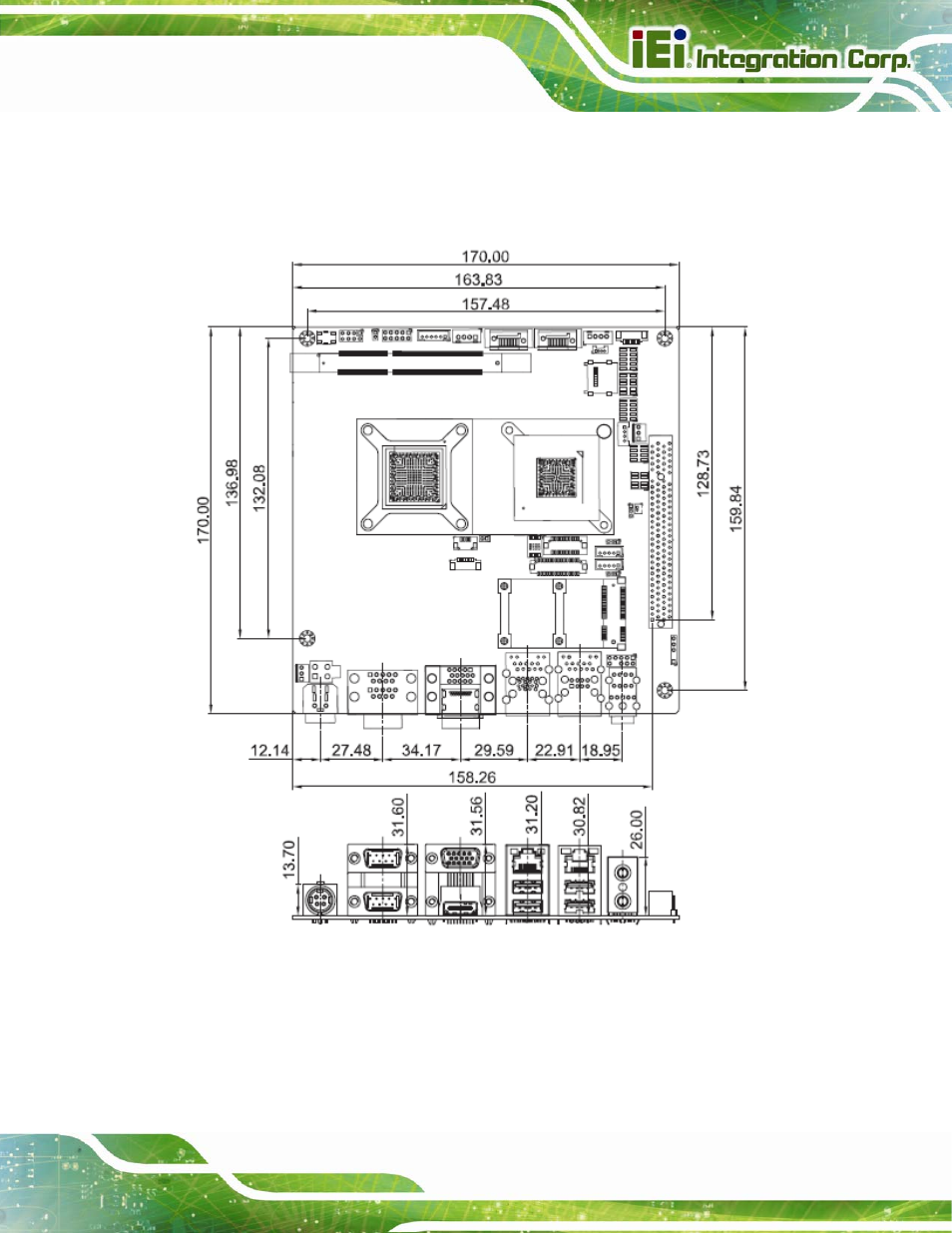 5 dimensions, Imensions, Figure 1-3: dimensions (mm) | IEI Integration KINO-CV-D25501_N26001 User Manual | Page 19 / 167