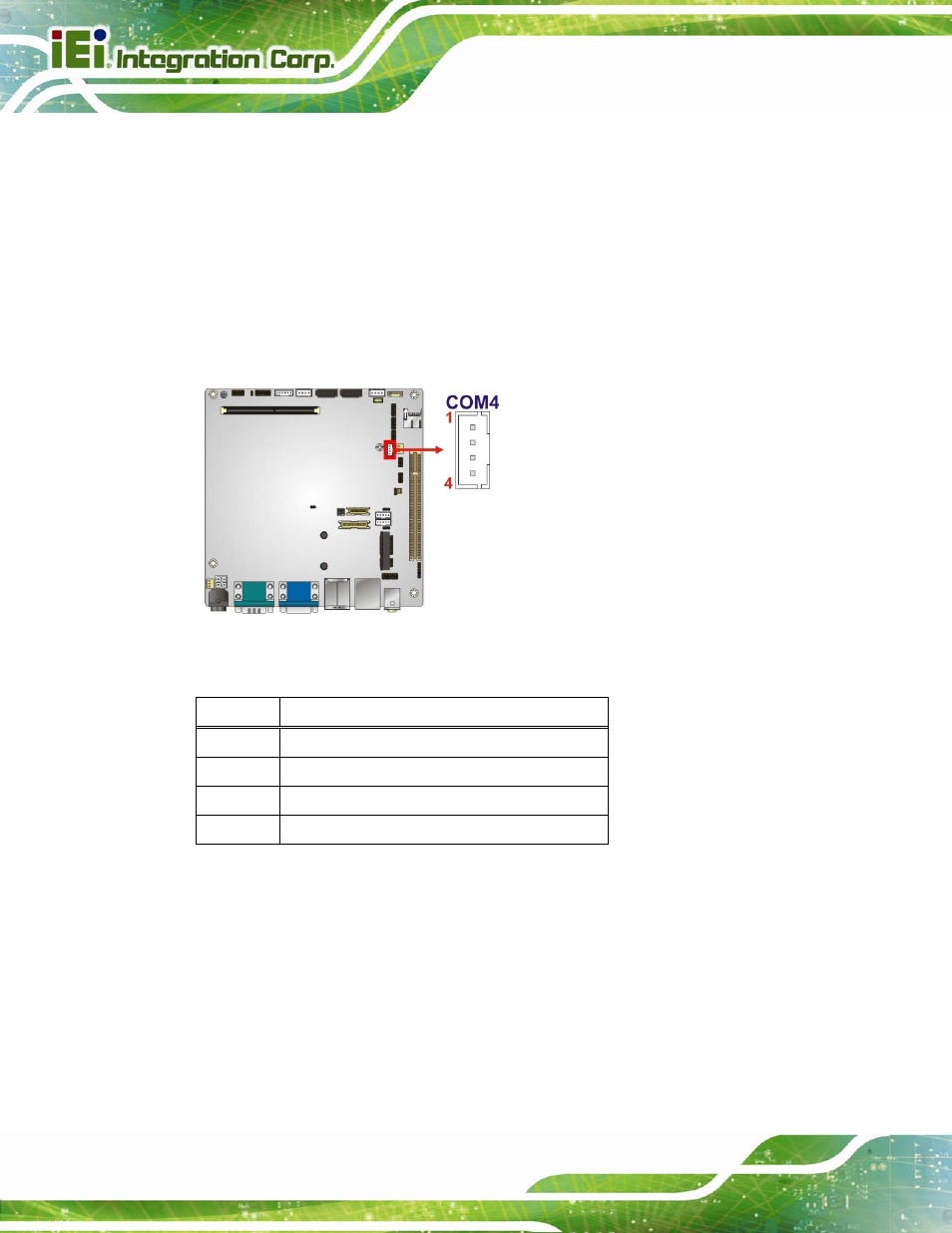 15 rs-422/485 serial port connector (com4) | IEI Integration KINO-CV-D25501_N26001 User Manual | Page 46 / 167