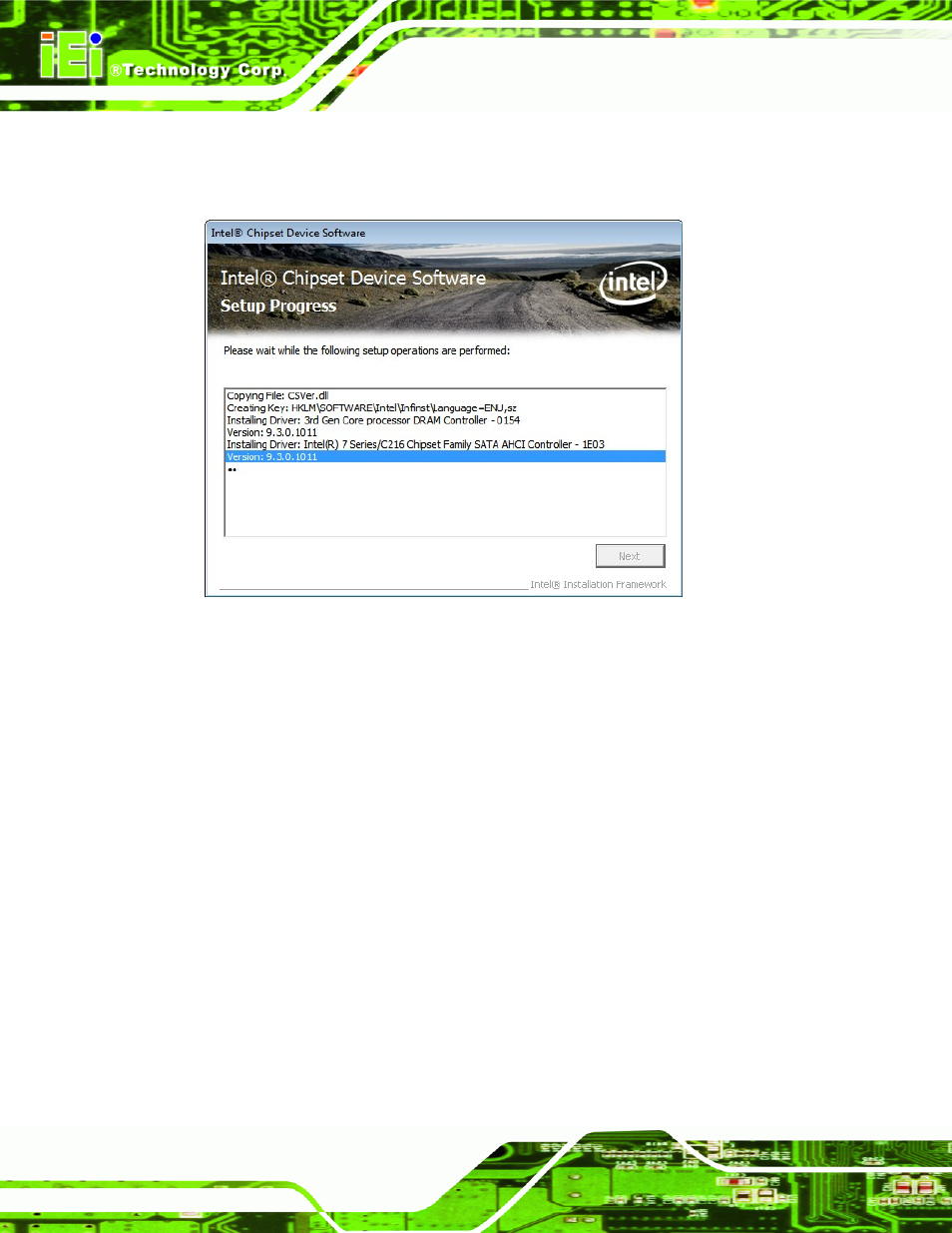 Figure 6-6: chipset driver setup operations | IEI Integration KINO-QM770 User Manual | Page 134 / 208