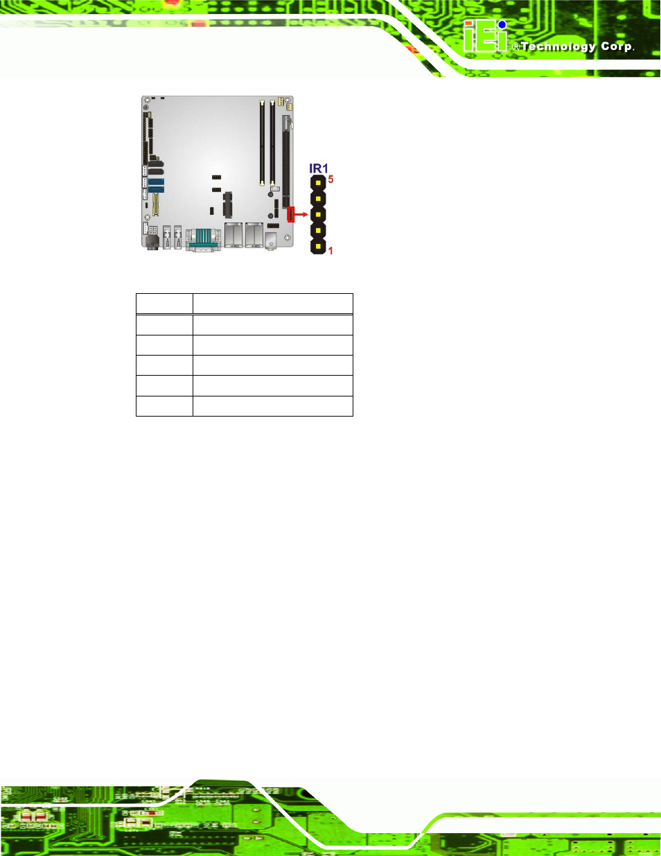 9 keyboard/mouse connector, Figure 3-10: infrared connector location, Table 3-10: infrared connector pinouts | IEI Integration KINO-QM770 User Manual | Page 41 / 208