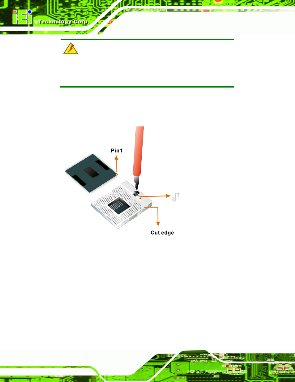 Figure 4-1: unlock cpu socket retention screw | IEI Integration KINO-QM770 User Manual | Page 72 / 208