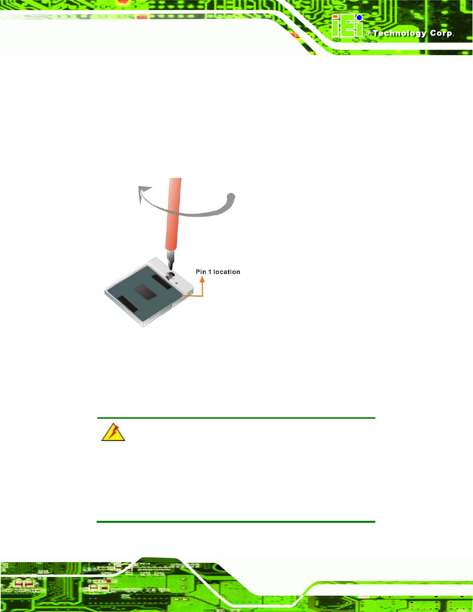 2 socket g2 cooling kit installation, Figure 4-2: lock the cpu socket retention screw | IEI Integration KINO-QM770 User Manual | Page 73 / 208